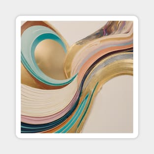 Abstract retro waves Magnet