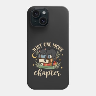 Just One More Chapter Cute Cat Book Lover Phone Case