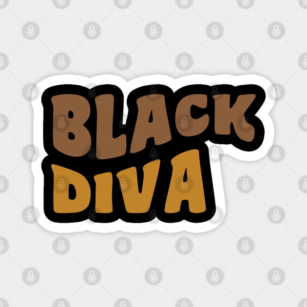 Black Diva Magnet by UrbanLifeApparel