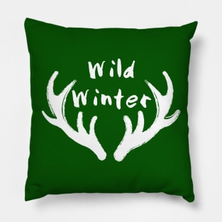 Wild Winter, Antlers, Winter Hoodie, Hunting Hoodie, Deer Antlers, Mountain Climbing Pillow