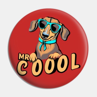 Cool dachshund dog design Pin