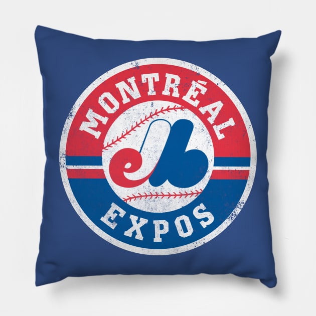 Vintage Montreal Expos Pillow by OniSide