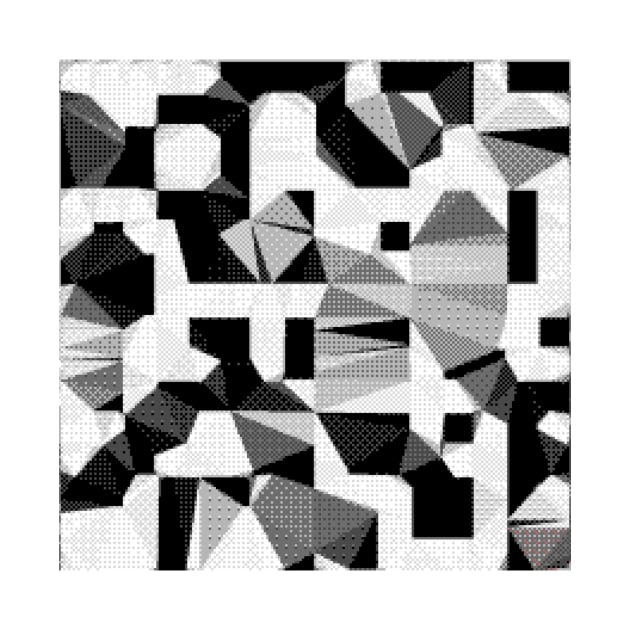 8bit black and white abstract by findingNull