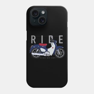 Ride super cub blue Phone Case