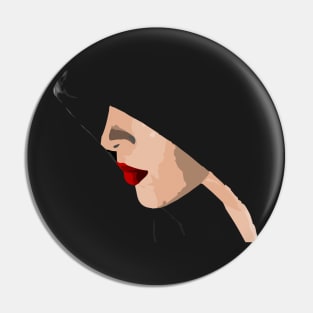 Mysterious girl face Pin