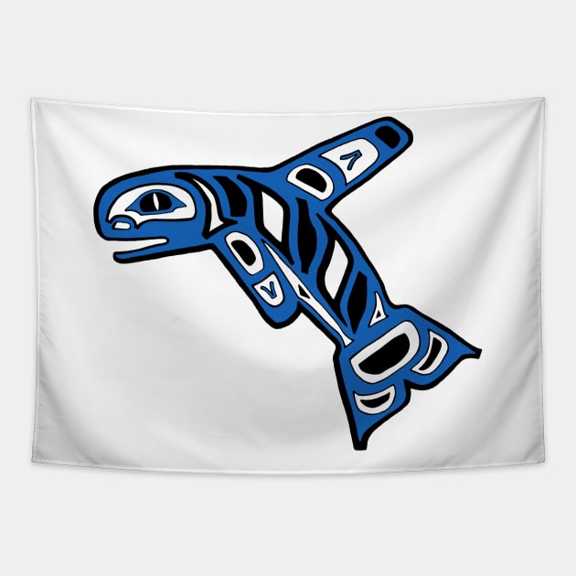 Orca The Killer Whale Native American Indian Haida Style Tapestry by Korry