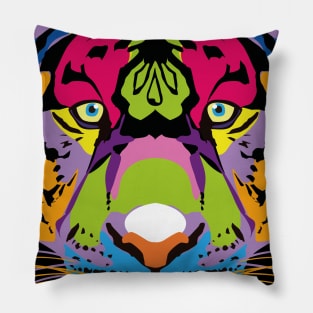 Psychedelic Tiger Pillow