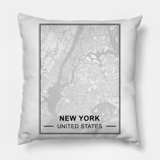 New York City Map Pillow