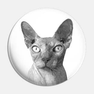 Black and White Sphynx Pin