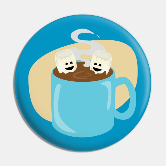 Happy Marshmallow Hot Cocoa Pin by Tshirtfort