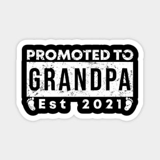 Vintage Promoted to Grandpa 2021 new Grandfather gift Grandpa Magnet