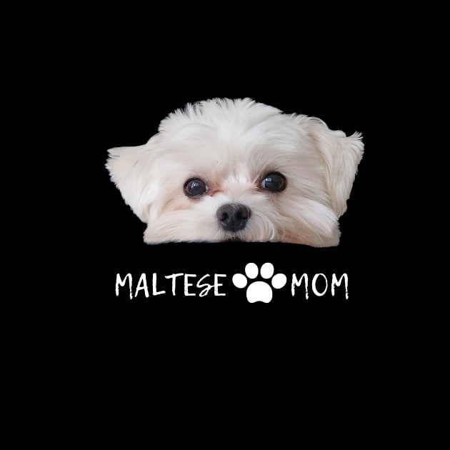 Maltese mom cute t-shirt by jachu23_pl