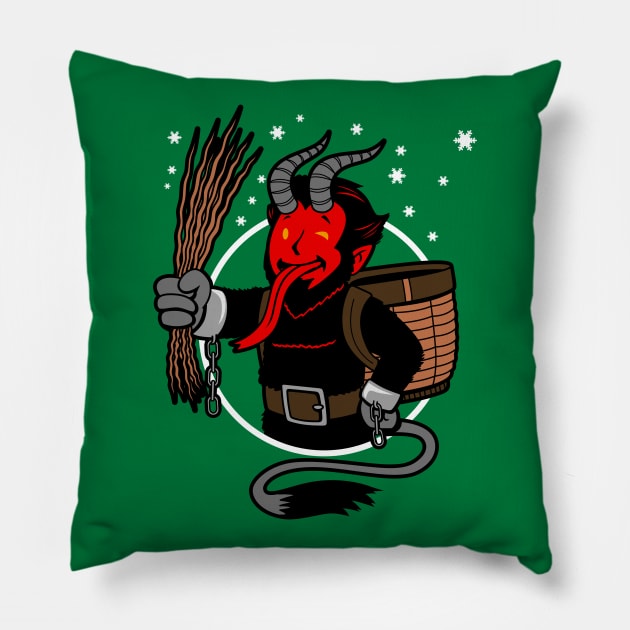 Krampus Christmas Mashup For Gamers Pillow by BoggsNicolas