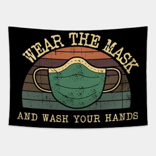 Anti Germs Wear The Mask and Wash Your Hands Tapestry