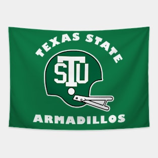 Texas State Armadillos Two-Bar Helmet Shirt Tapestry