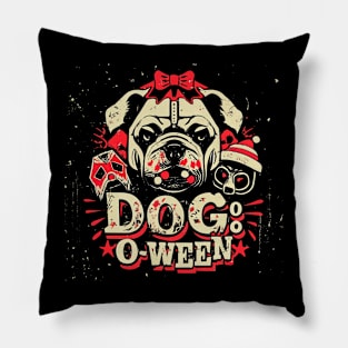 Dog  Jason  Halloween Vintage "DOG O WEEN" Pillow