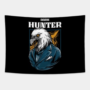 Dark Hunter / Cartoon Eagle Design / Night Bird / Urban Streetwear Style Tapestry