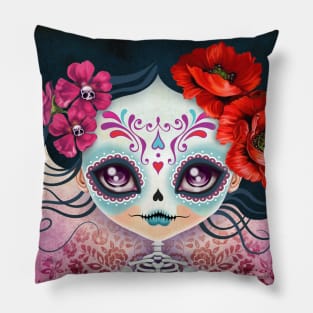 Amelia Calavera Sugar Skull Pillow