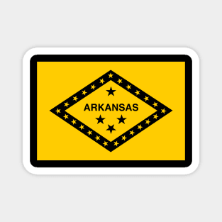 Golden and Black Flag Arkansas - Libertarian Black and Yellow Symbol Magnet