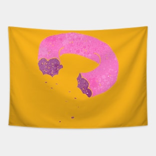 Half eaten pink donut Tapestry