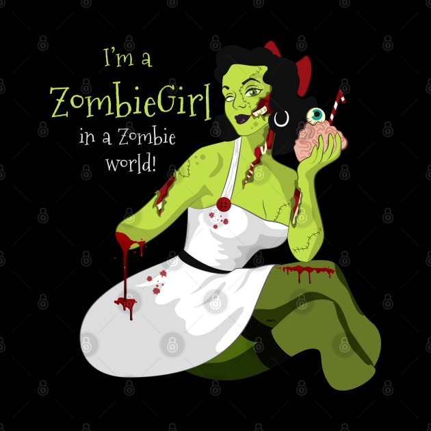 I'm a Zombie Girl Halloween costume T-Shirt Tee Gift by creative