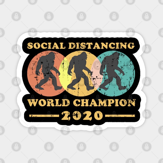 bigfoot social distancing champion 2020 Magnet by sk99