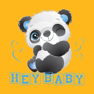 Hey Baby Boy Panda T-Shirt