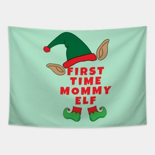 First Time Mommy Cute Xmas Elf Tapestry