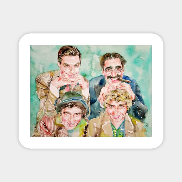 MARX BROTHERS watercolor portrait Magnet by lautir