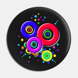 Circles and Rings that Pop with Color (includes cute sticker set) Pin