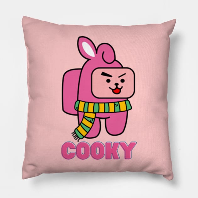 Among Us BT21 Cooky Pillow by TweeBee