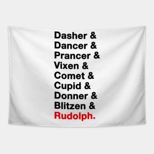 Reindeer Names Tapestry