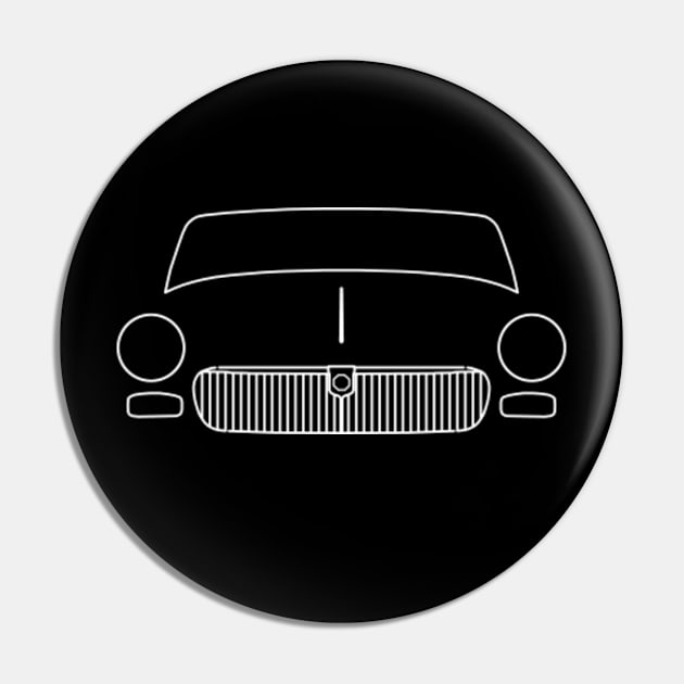 MG Midget classic sports car outline graphic (white) Pin by soitwouldseem