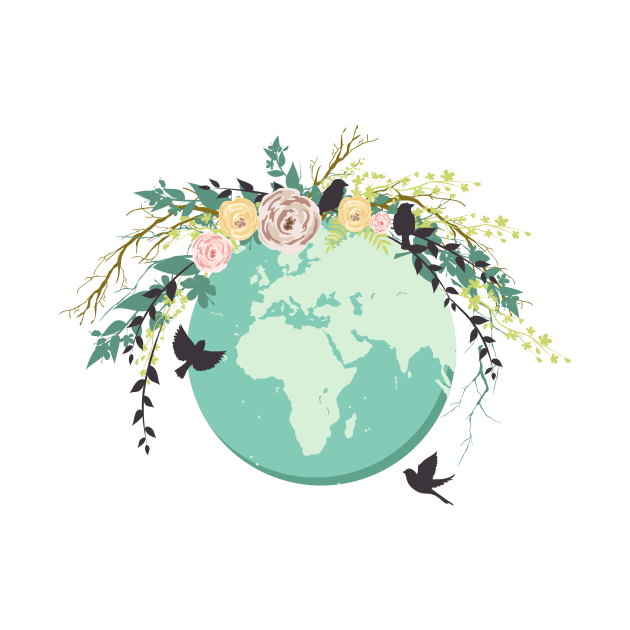 Cute Earth Day Globe by SWON Design