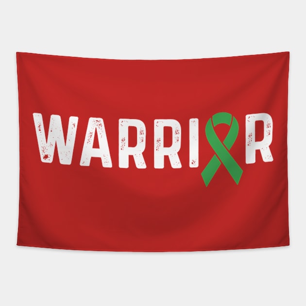 Traumatic Brain Injury Awareness Green Ribbon Tbi Warrior Tapestry by Weirdcore