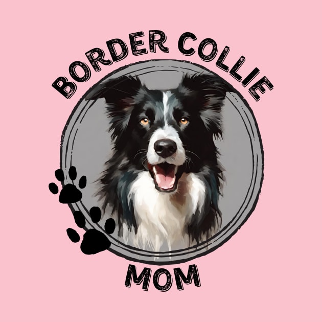 Border Collie Dog Mom Dog Breed Portrait by PoliticalBabes