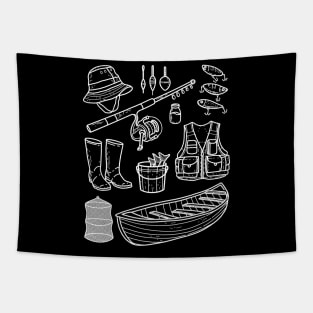 Fishing Time Minimalist Tapestry