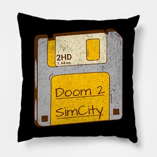 Floppy Disc - Vintage Retro Pillow