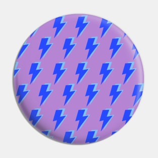 Neon Blue Lightning Pattern Pin