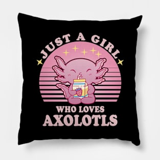 Just A Girl Who Loves Axolotls Pillow