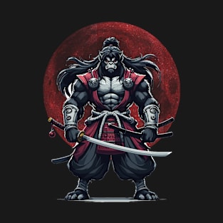 Gorilla Power Samurai Warrior T-Shirt