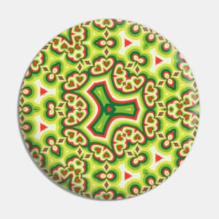 Kaleidoscope of Christmas Colored Heart Pattern Pin