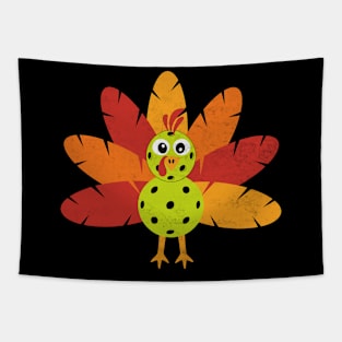 Thanksgiving Pickleball Funny Pickleball Turkey Thanksgiving Tapestry