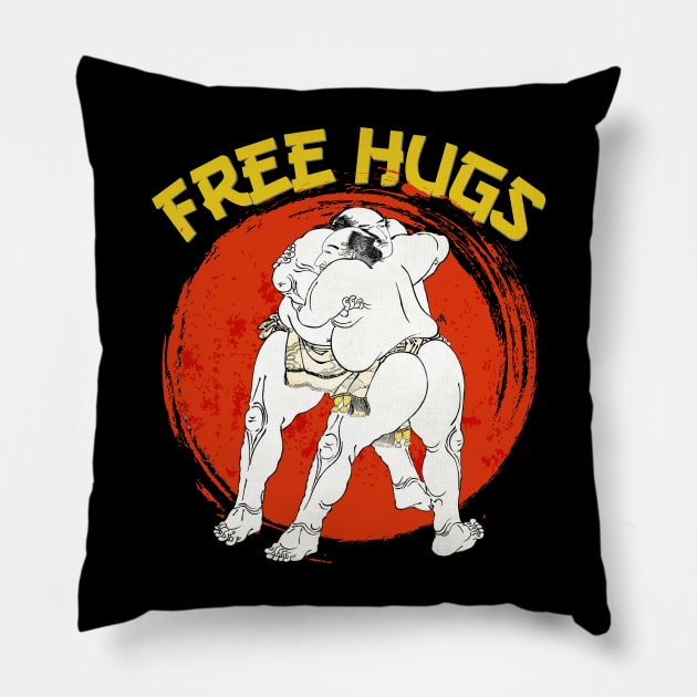 Free Hugs - Sumo Wrestling Pillow by PincGeneral