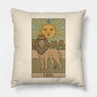 Leo Tarot Card Pillow