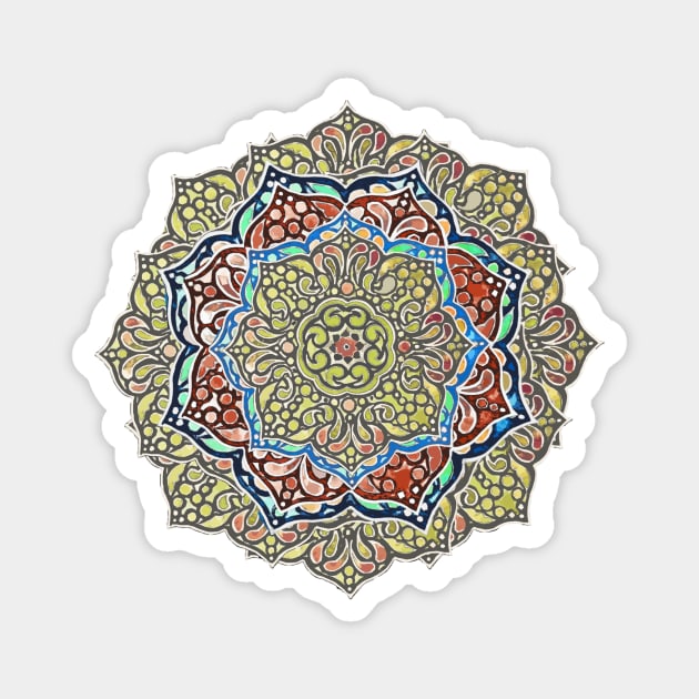 Earthy Mandala Magnet by Bubba C.