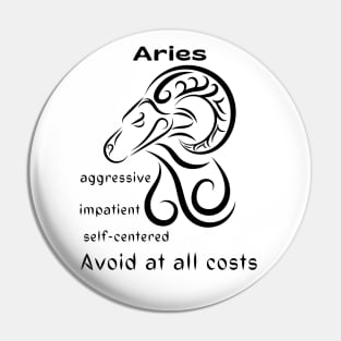 Funny Zodiac - Aries Pin