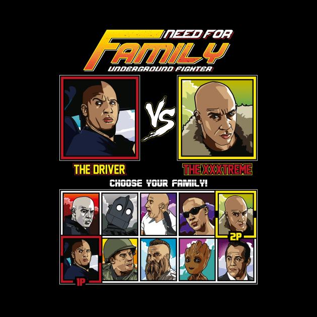 Vin Diesel Family Fighter by RetroReview