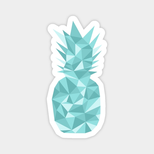 Pineapple Geometric (Blue Ice) Magnet by SpareFilm