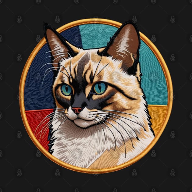 Balinese Cat Embroidered Patch by Xie